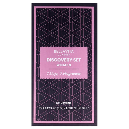 BellaVita Luxury Women's Mini Perfume Discovery Set 7 x 8ml Gift Collection