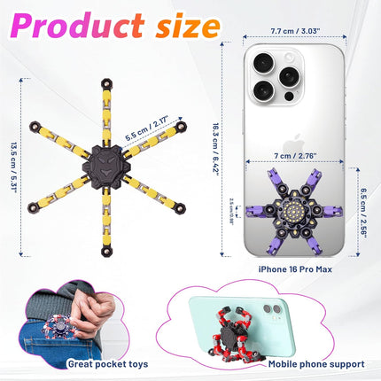 4-Pack Transformable Fidget Spinners – Easter Basket Stuffers & Stress Toys