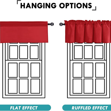 Christmas Kitchen Valance Curtains, Festive Window Treatment for Living Room & Basement