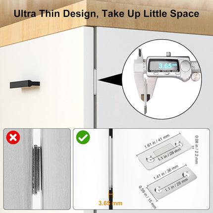Ultra Thin Cabinet Magnetic Catch – 4-Pack for Kitchen & Closet Doors