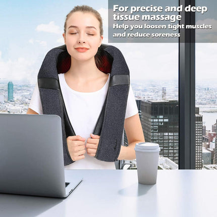 Electric Neck Massager Deep Tissue Shoulder Back Massage with Heat