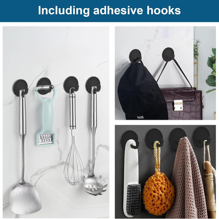 Premium Razor & Towel Holder – 304 Stainless Steel, Heavy Duty, Black