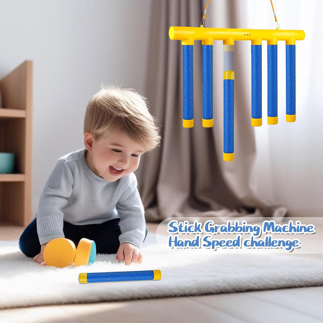 Reflex Drop Sticks Game with 3 Speed Modes for Reaction Training Fun