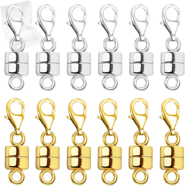 Magnetic Necklace Clasp with Lobster Clasp – 14K Gold & Silver Jewelry Extender