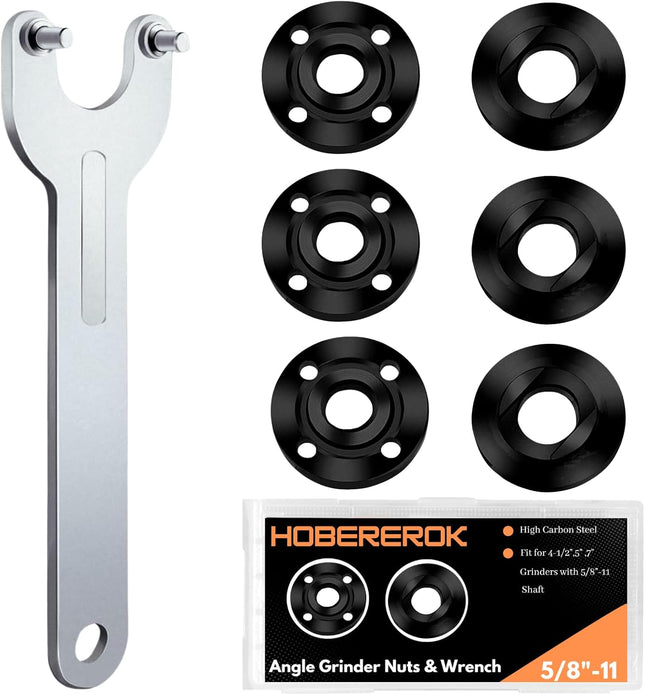 7PCS Angle Grinder Nut & Wrench Kit – Compatible with Dewalt, Makita, Bosch