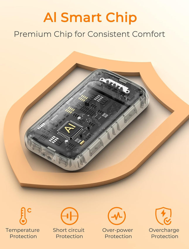 Rechargeable Electric Hand Warmer, Portable for Outdoor Camping & Hunting