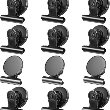 12 Pack Magnetic Clips, Strong Fridge Magnets, Whiteboard Clips for Home Office