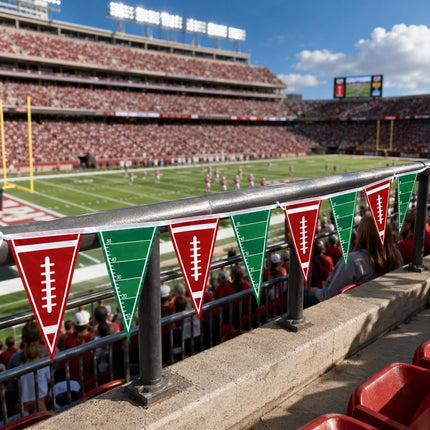 30 Ft Football Triangle Flag Banner 25 Pennants Game Day Birthday Party Decorations