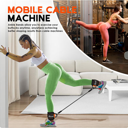 Resistance Bands for Legs – Ankle Bands for Hip, Glute & Kickback Training