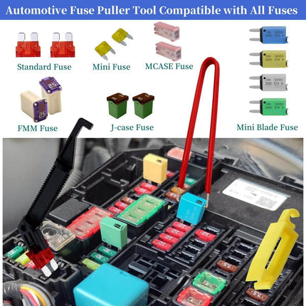 4-Pack Relay & Fuse Puller Pliers – Automotive Fuse & Battery Terminal Remover Tool