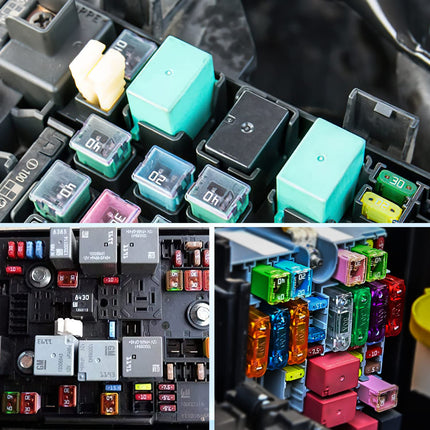 250PCS Car Fuse Assortment Kit, Mini Blade & JCASE Fuses 5A-60A for Cars & Trucks
