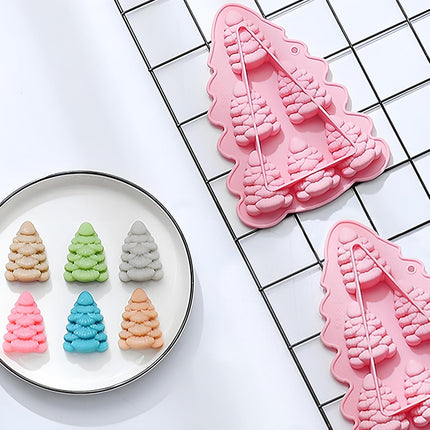 2-Pack Christmas Tree Silicone Molds – 3D Holiday Baking for Chocolate & Candy