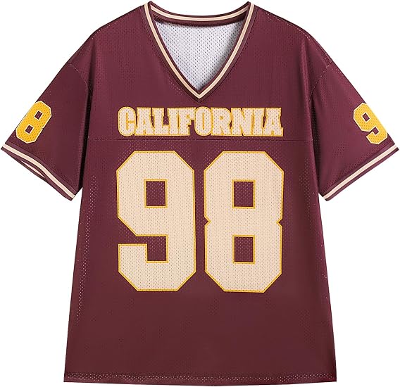 Unisex 2026 World Cup Jersey Shirt, Vintage Y2K V-Neck Graphic Number Print Tee
