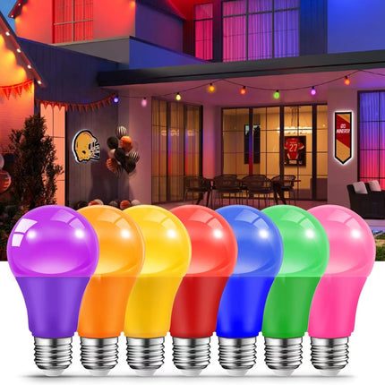 Christmas Light Bulbs 9W Red & Green – E26 Base Holiday LED Lights, 2-Pack
