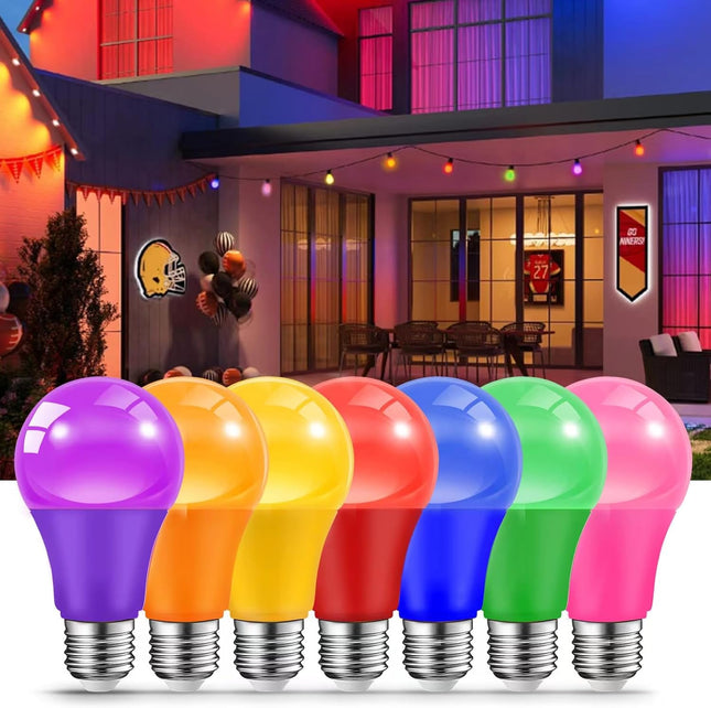 Christmas Light Bulbs 9W Red & Green – E26 Base Holiday LED Lights, 2-Pack