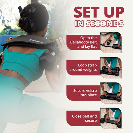 Premium Hip Thrust Belt for Glutes Squats & Weightlifting Support Women