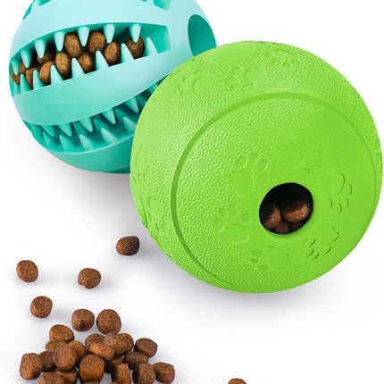 2 Pack Interactive Dog Puzzle Toys Treat Dispensing Ball for IQ Training