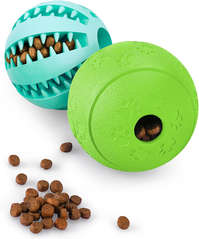 2 Pack Interactive Dog Puzzle Toys Treat Dispensing Ball for IQ Training