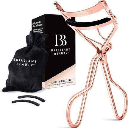 Eyelash Curler Rose Gold No Pinching Lash Lift with Satin Bag Set