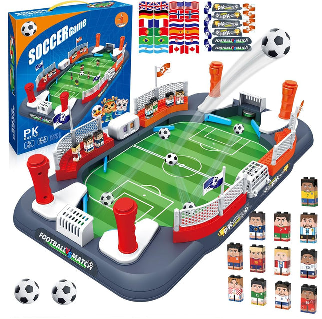 Soccer Board Game with Player Figures Mini Foosball Table Toy for Kids