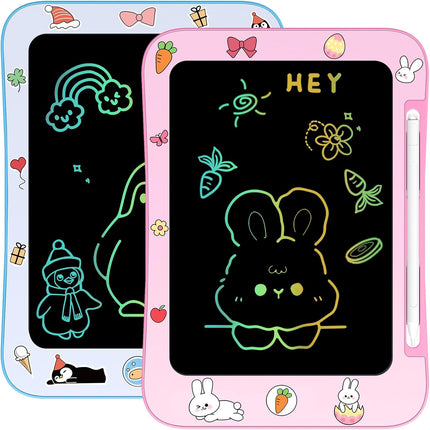 2 Pack Genialba LCD Writing Tablet for Kids Colorful Drawing Board Penguin Rabbit