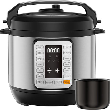 6 Quart Programmable Pressure Cooker 16 Functions with One Touch Presets