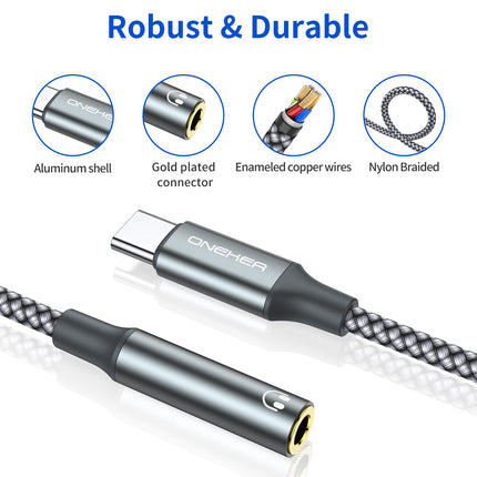 2 Pack USB C to 3.5mm Headphone Jack Adapter Aux for iPhone iPad MacBook