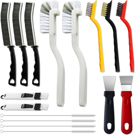 16Pcs Crevice Cleaning Brush Set Hard Bristle for Gaps Window & Tile Lines