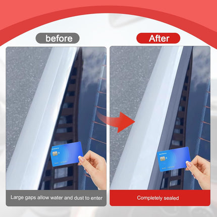 Car Weather Stripping – 14mmx19.68Ft Self-Adhesive T-Shape Rubber Seal for Cars, Trucks
