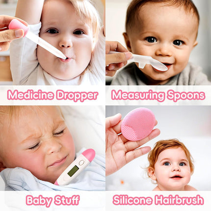Baby Grooming Kit – Infant Safety Care Set with Brush, Comb, Nail Clipper & Aspirator