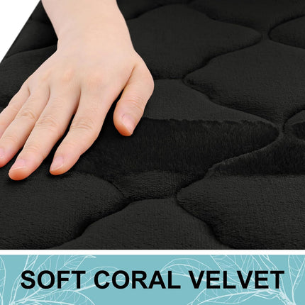 Memory Foam Bath Mat 24x16 – Soft, Absorbent, Non-Slip Rug for Bathroom Floor