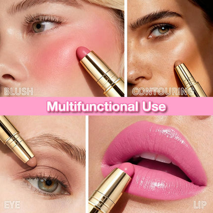 3Pcs Contour Blush Multiuse Sticks, Cream Bronzer Makeup Set, Vegan & Cruelty-Free