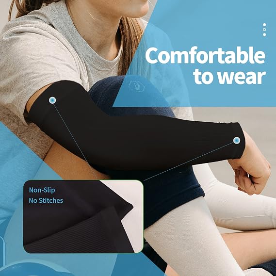 UPF 50+ Cooling Arm Sleeves for Men & Women Sun Protection Sports Sleeves