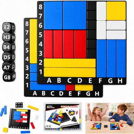 Logic Puzzle Dice Game Race to Fill Grid Brain Teaser 2 Player Ages 8+