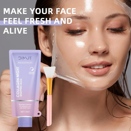Collagen Night Wrapping Mask – Peel-Off for Hydration & Firming, 2.54 fl.oz