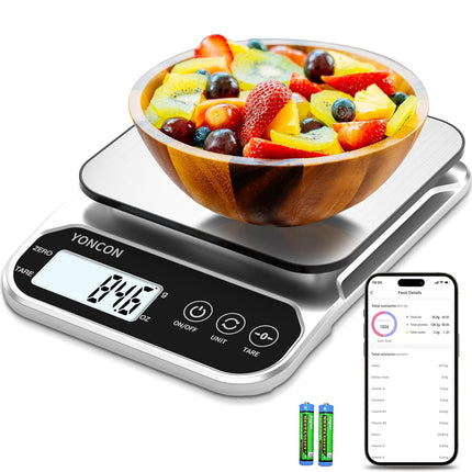 Smart Digital Food Scale 3kg/0.1g with Tare Function for Cooking & Baking