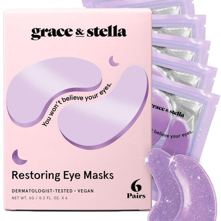 Retinol Under Eye Patches 6 Pairs for Dark Circles Puffiness Hydrating Care