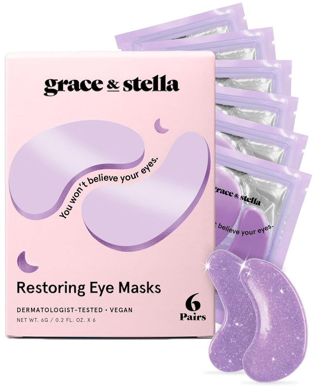Retinol Under Eye Patches 6 Pairs for Dark Circles Puffiness Hydrating Care