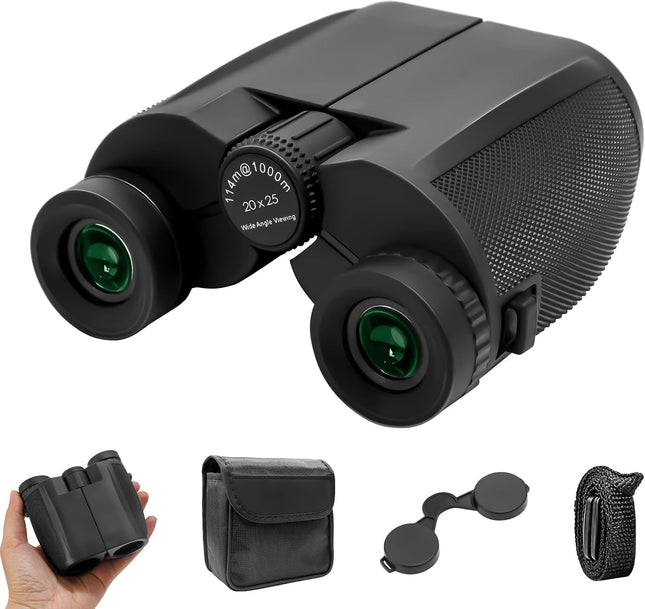 High-Power 20x25 Binoculars, Easy Focus for Bird Watching, Travel & Hiking