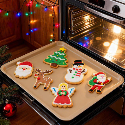 9PCS Christmas Cookie Cutters Set Stainless Steel Tree Gingerbread Snowflake