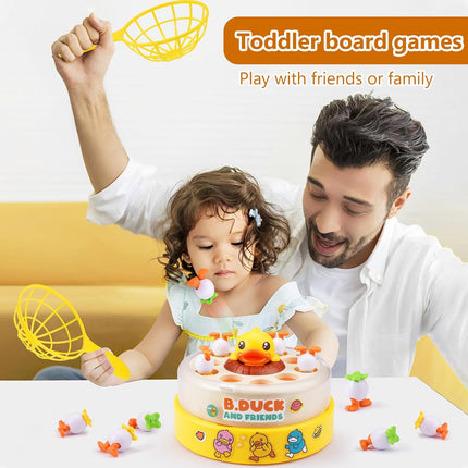 Bounce Catch Duck Game Interactive Family Board Toy for Kids Ages 3-7