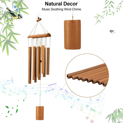 Wind Chimes for Outside – Bamboo, Natural Sounds, Sympathy Gift for Mom & Garden