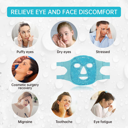 Cooling Gel Eye Mask for Facial Puffiness, Dark Circles and Post-Treatment Care