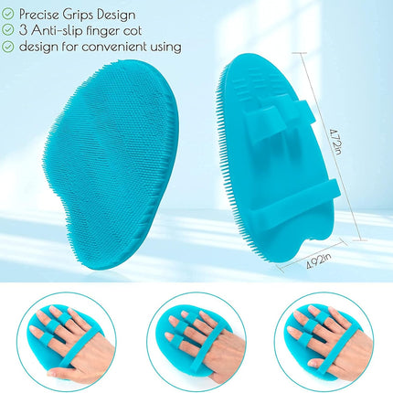 1 Pack Silicone Shower Scrubber – Soft Bristles, Gentle Body Brush
