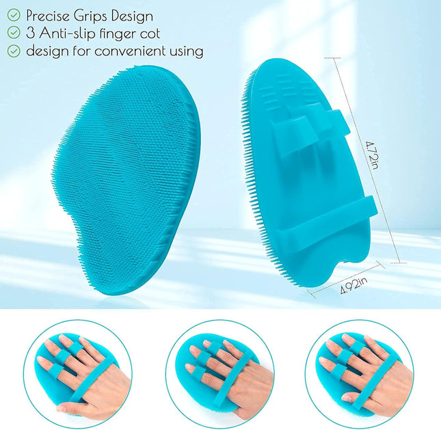 1 Pack Silicone Shower Scrubber – Soft Bristles, Gentle Body Brush