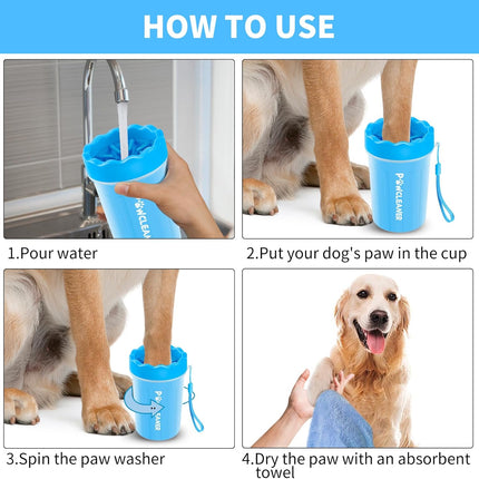 Dog Paw Cleaner Kit, 7-in-1 with Toothbrushes, Towels, and Bath Brush (Medium)