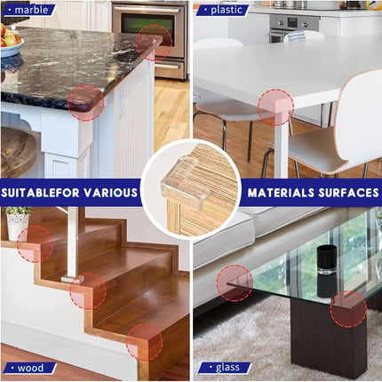 20-Pack Baby Corner Protectors – Clear Table & Furniture Safety Guards