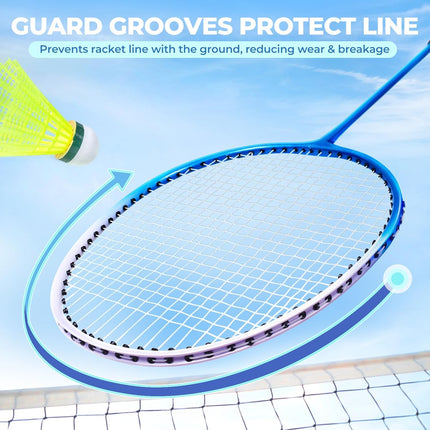 Badminton Racket Set with 2/4 Rackets, Birdies & Carry Bag for Outdoor Play