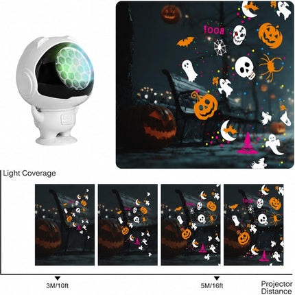Halloween Projector Lights, Waterproof Indoor Outdoor Window, Wall & Garden Decor