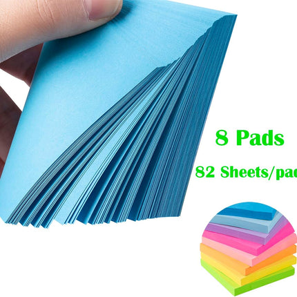 Sticky Notes 3x3 Inches Bright Colors Self Stick Pads 82 Sheets for Office Use